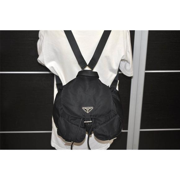Auth Prada Nylon Leather Backpack Black #48359P28B - Picture 12 of 13